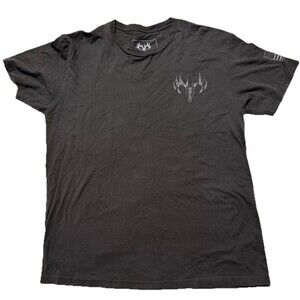 BUCK WEAR Men’s Eagle FREEDOM American Flag On Sleeve OD Green X-L T-Shirt